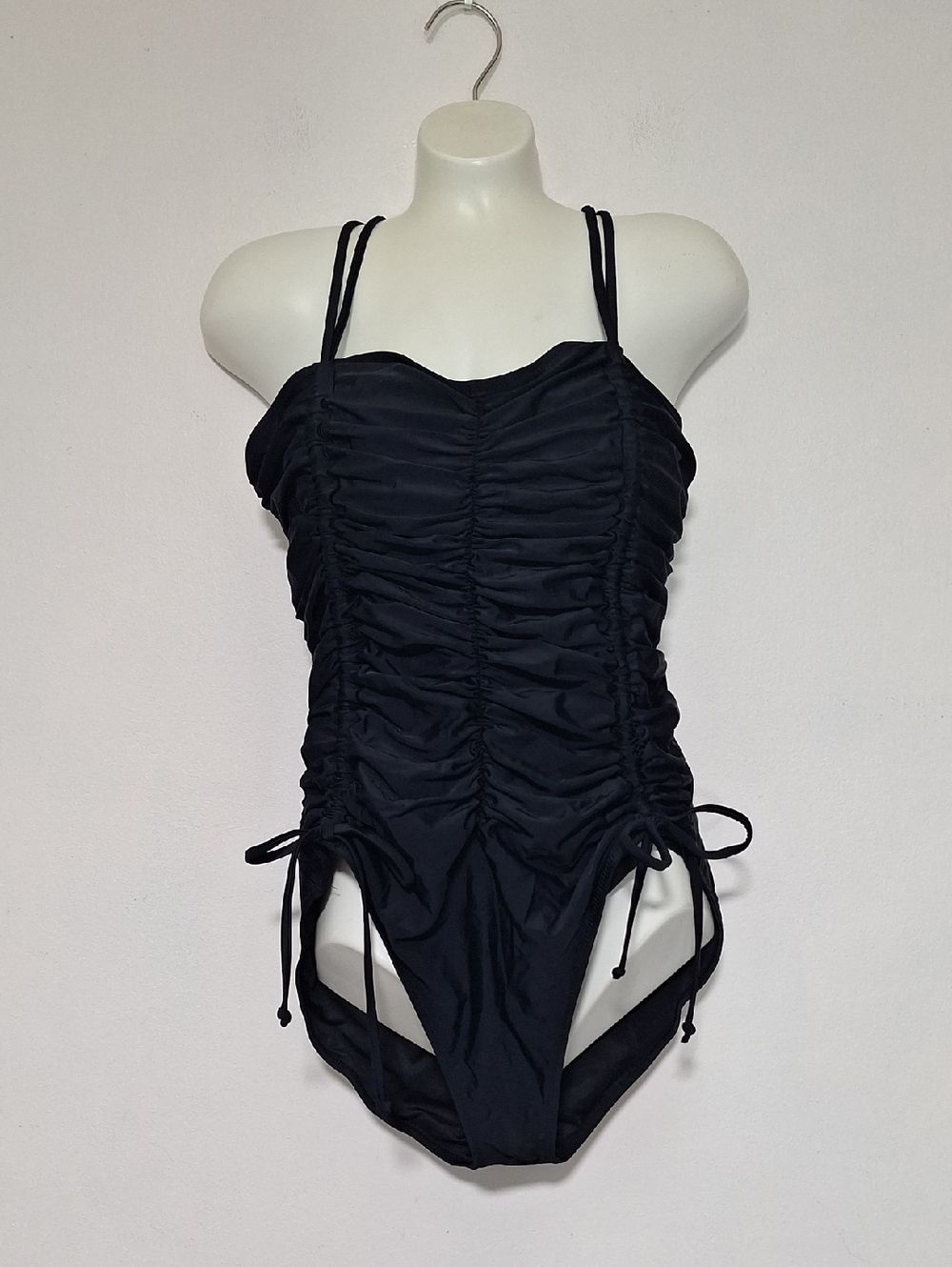 Blooming Jelly Ruched Black One-Piece Swimsuit - Classic Swim Size XXL